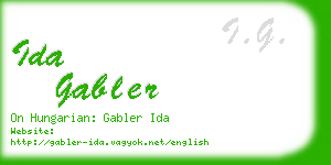 ida gabler business card